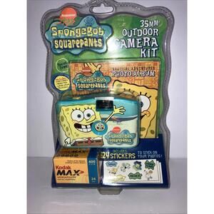 KODAK X SPONGEBOB SQUAREPANTS 35MM OUTDOOR CAMERA KIT (FACTORY SEALED!) 2002 NEW